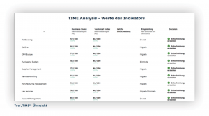 Tool TIME - Analyse und Werte